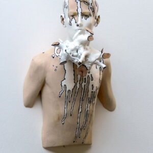 Leo Ferdinando Demetz, Purità, tiglio, radice, smalto, 49 cm (19,3 in)