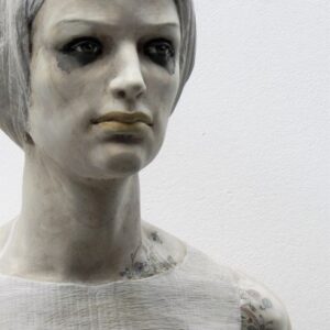 Leo Ferdinando Demetz, Flower (particolare), tiglio, 90 cm (35,4 in)