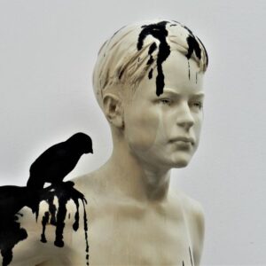 Leo Ferdinando Demetz, Francesco (particolare), tiglio, 60 cm (23,6 in)
