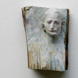 Leo Ferdinando Demetz, Animo dolce, castagno, carta, 42 cm (16,5 in)