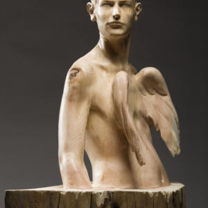 Leo Ferdinando Demetz, La Rinascita (particolare), cirmolo, 158 cm (62,2 in)