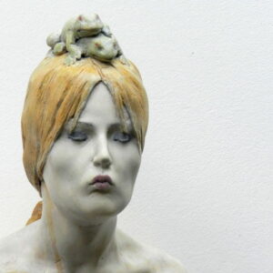 Leo Ferdinando Demetz, Il sogno (particolare), tiglio, 51 cm (20, 1 in)