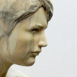 Leo Ferdinando Demetz, La Rinascita (particolare), tiglio, 53 cm (20,9 in)