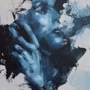 Roman Träxler, Fragments Composition #1, Acrylic on linen, 40 x 40 cm (15,7 x 15,7 in)