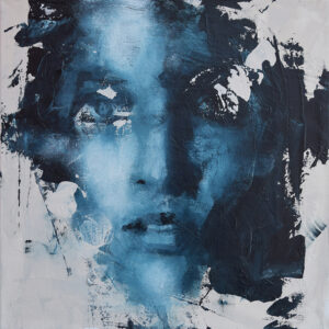 Roman Träxler, Fragments Composition #2, Acrylic on linen, 40 x 40 cm (15,7 x 15,7 in)