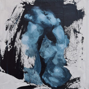 Roman Träxler, Fragments Composition #4, Acrylic on linen, 40 x 40 cm (15,7 x 15,7 in)