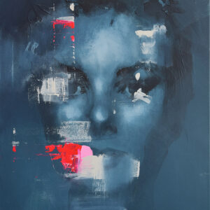 Roman Träxler, LA #10, Acryl auf Leinen, 50 x 60 cm (19,7 x 23,6 in)