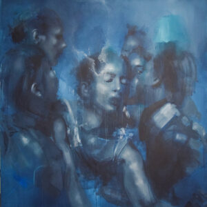 Roman Träxler, Divide et impera (Serie self-euphoriant masses), Acrylic on linen, 190 x 190 cm (74,8 x 74,8 in)