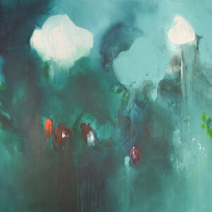 Roman Träxler, Hinterhof Abstraktion #1, Acryl auf Leinen, 210 x 160 cm (82,7 x 63 in)