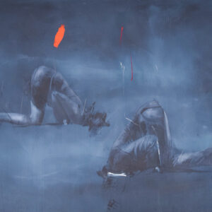 Roman Träxler, Ehepaar Strauss, Acrylic on linen, 190 x 140 cm (74,8 x 55,1 in)
