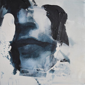 Roman Träxler, Fragments Composition #14, Acrylic on linen, 40 x 40 cm (15,7 x 15,7 in)