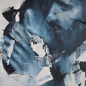 Roman Träxler, Fragments Composition #15, Acrylic on linen, 40 x 40 cm (15,7 x 15,7 in)