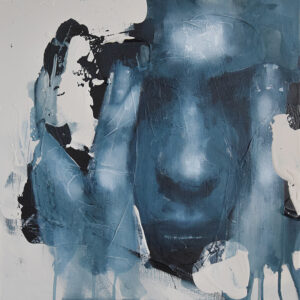 Roman Träxler, Fragments Composition #16, Acrylic on linen, 40 x 40 cm (15,7 x 15,7 in)