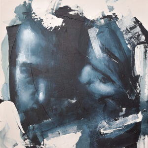Roman Träxler, Fragments Composition #17, Acrylic on linen, 60 x 60 cm (23,6 x 23,6 in)