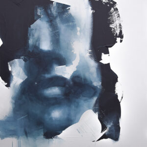 Roman Träxler, Fragments Composition #18, Acrylic on linen, 140 x 160 cm (55,1 x 63 in)