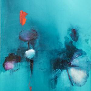 Roman Träxler, Hinterhof Abstraktion #1B (Studie), Acryl auf Leinen, 60 x 80 cm (23,6 x 31,5 in)