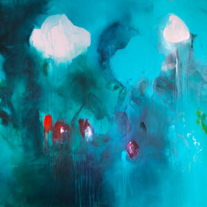 Roman Träxler, Hinterhof Abstraktion #1, Acryl auf Leinen, 160 x 210 cm (63 x 82,7 in)