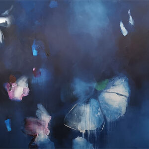 Roman Träxler, Hinterhof Abstraktion #4, Acryl auf Leinen, 270 x 170 cm (106,3 x 66,9 in)