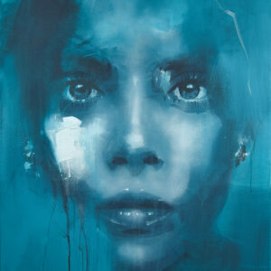 Roman Träxler, Machine Feminine #3 (Serie Photosynthetic Photon Flux), Acryl auf Leinen, 80 x 100 cm (31,5 x 39,4 in)