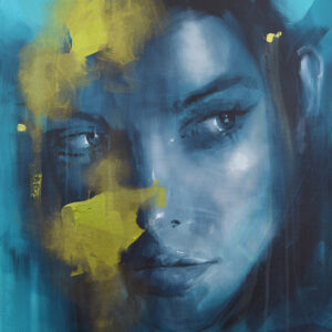 Roman Träxler, Machine Feminine #5 (Serie Photosynthetic Photon Flux), Acryl auf Leinen, 80 x 100 cm (31,5 x 39,4 in)