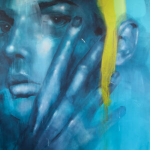 Roman Träxler, Machine Feminine #6XL (Serie Photosynthetic Photon Flux), Acryl auf Leinen, 150 x 190 cm (59,1 x 74,8 in)
