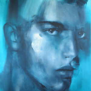 Roman Träxler, Machine Maskulin #1 (Photosynthetic Photon Flux), Acryl auf Leinen, 150 x 190 cm (59,1 x 74,8 in)