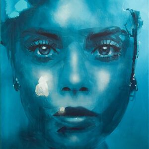 Roman Träxler, Portrait einer Schönen (Serie Photosynthetic Photon Flux), Acryl auf Leinen, 80 x 100 cm (31,5 x 39,4 in)