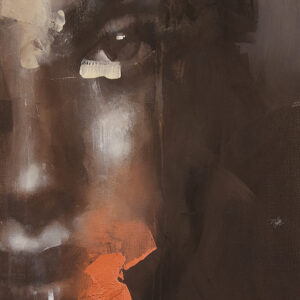 Roman Träxler, Sepia #2, Acryl auf Leinen, 50 x 60 cm (19,7 x 23,6 in)