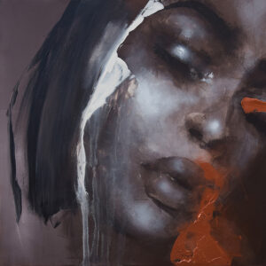 Roman Träxler, Sepia #6, Acryl auf Leinen, 80 x 80 cm (31,5 x 31,5 in)