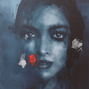 Roman Träxler, What's the story about the horse lady #2 (Diptychon), Acrylic on linen, 120 x 160 cm (47,2 x 63 in)