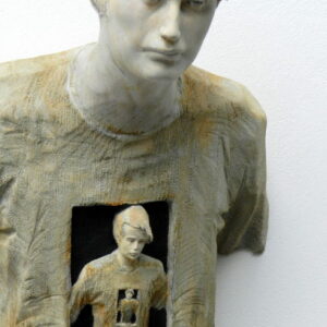 Leo Ferdinando Demetz, Idolo (particolare), tiglio, 52 cm (20,5 in)