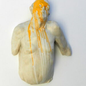 Leo Ferdinando Demetz, Tanti cari saluti, tiglio, smalto, 55 cm (21,7 in)