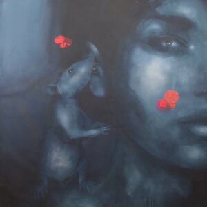 Roman Träxler, Der Einflüsterer, Acrylic on linen, 160 x 160 cm (63 x 63 in)
