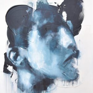 Roman Träxler, Fragments Composition #25, Acrylic on linen, 140 x 160 cm (55,1 x 63 in)