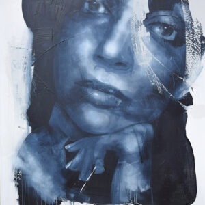 Roman Träxler, Fragments Composition #27, Acrylic on linen, 140 x 160 cm (55,1 x 63 in)