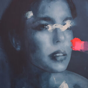 Roman Träxler, I ate your God #14 (Charlotte Casiraghi), Acryl auf Leinen, 120 x 160 cm (47,2 x 63 in)