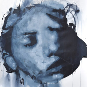 Roman Träxler, Lonely Hearts Club #3, Acrylique sur papier, 80 x 100 cm (31,5 x 39,4 in)
