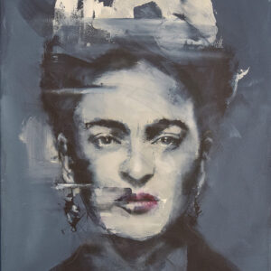 Roman Träxler, Frida Kahlo, Acryl auf Leinen, 40 x 50 cm (15,7 x 19,7 in)