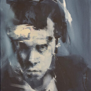 Roman Träxler, Nick Cave, Acryl auf Leinen, 40 x 50 cm (15,7 x 19,7 in)