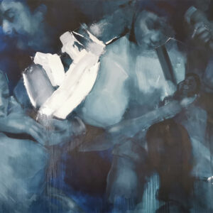 Roman Träxler, Sinking ships, Acryl auf Leinen, 270 x 170 cm (106,3 x 66,9 in)