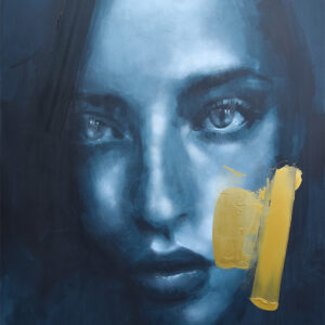 Roman Träxler, Sans titre (numéro de série 01nLA), Acryl auf Leinen, 140 x 160 cm (55,1 x 63 in)