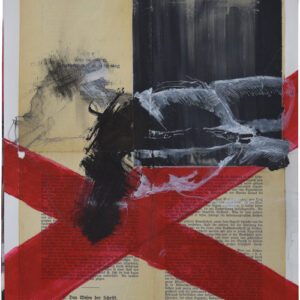 Roman Träxler, Royal Ascot #7, mixed media, Acryl auf Papier / Collage, 30 x 40 cm (11,8 x 15,7 in)