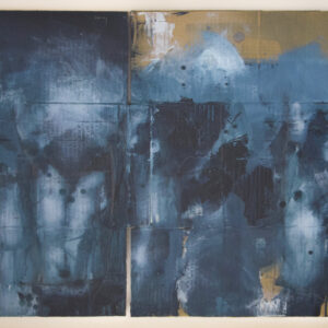 Roman Träxler, Bild (ohne Titel), Acryl auf Karton, Vorder- und Rückseite bemalt, 167 x 74 cm (65,7 x 29,1 in)