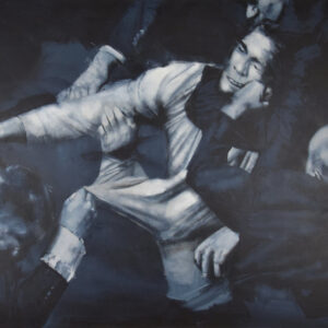 Roman Träxler, 9 to 5 (Part I), Acrylic on linen, 220 x 150 cm (86,6 x 59,1 in)