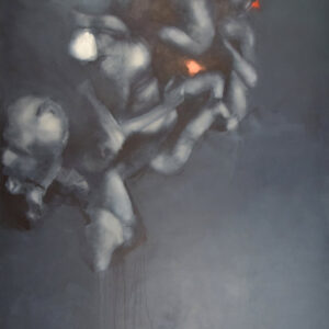 Roman Träxler, Masonic Zionist Hoax Ballons #3, Acryl auf Leinen, 160 x 190 cm (63 x 74,8 in)