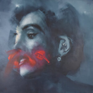 Roman Träxler, Zsa Zsa blau, Acrylic on linen, 160 x 160 cm (63 x 63 in)