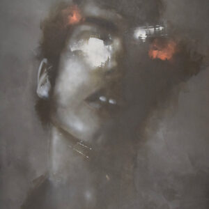 Roman Träxler, Portrait #653, Acryl auf Leinen, 160 x 190 cm (63 x 74,8 in)