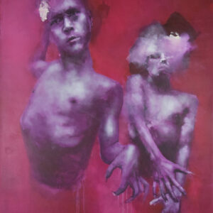 Roman Träxler, Portrait #637, Acryl auf Leinen, 140 x 160 cm (55,1 x 63 in)