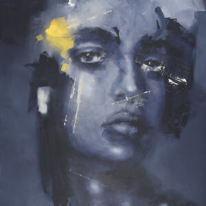 Roman Träxler, Portrait #650, Acryl auf Leinen, 140 x 160 cm (55,1 x 63 in)