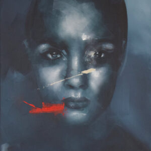 Roman Träxler, Portrait #657, Acryl auf Leinen, 50 x 60 cm (19,7 x 23,6 in)